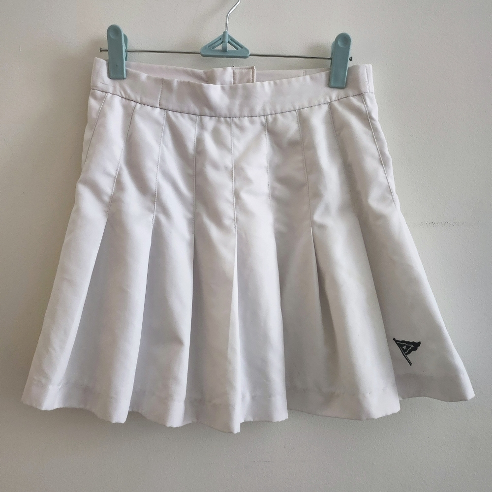 vintage 90s white color guard skirt